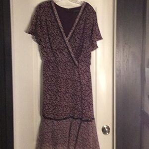 Lane Bryant Floral Dress - Purple and Black